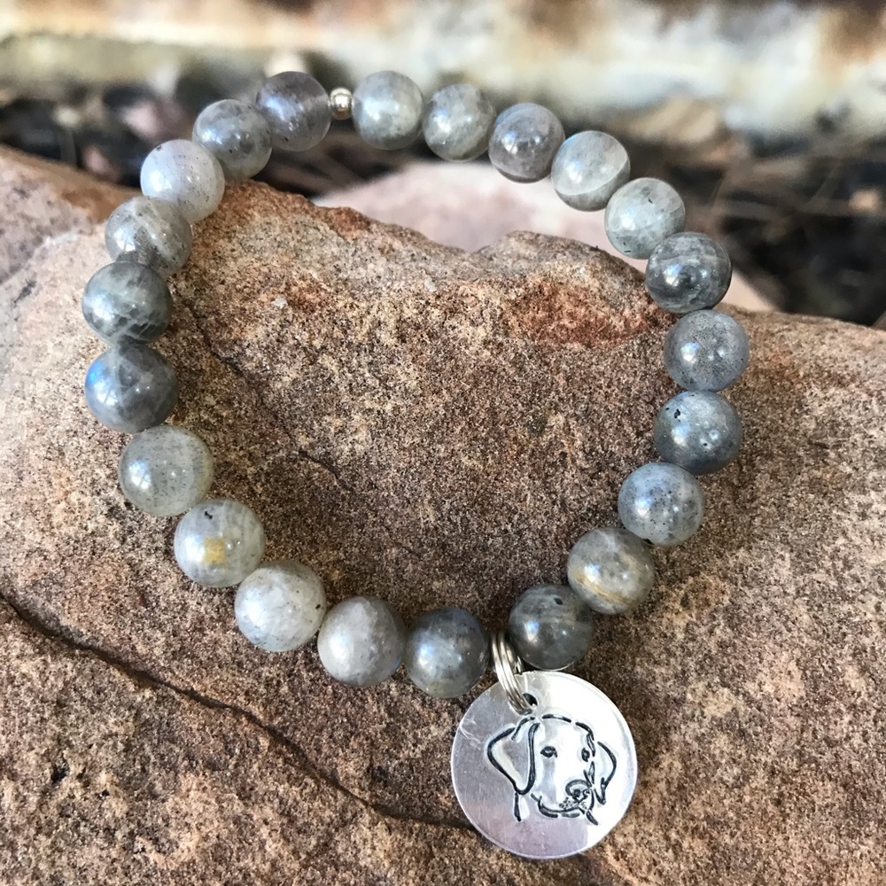 Labrador Labradorite Stretchy Bracelet